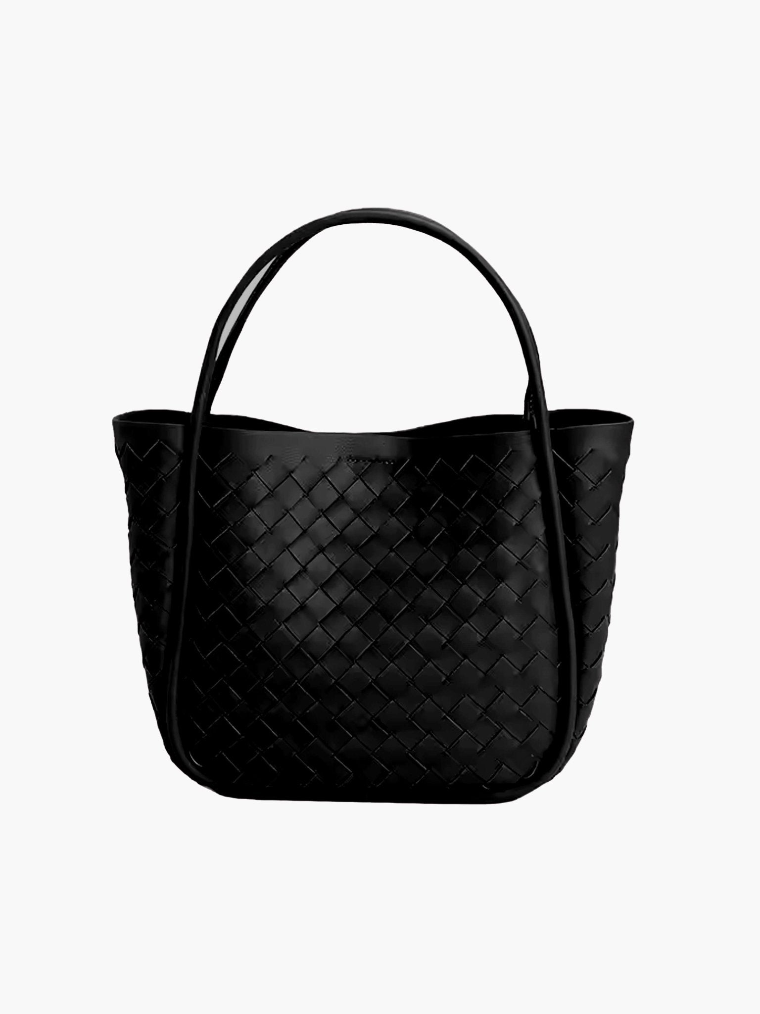 Seame - Rizelle Faux Leather Tote Bag Black Regular