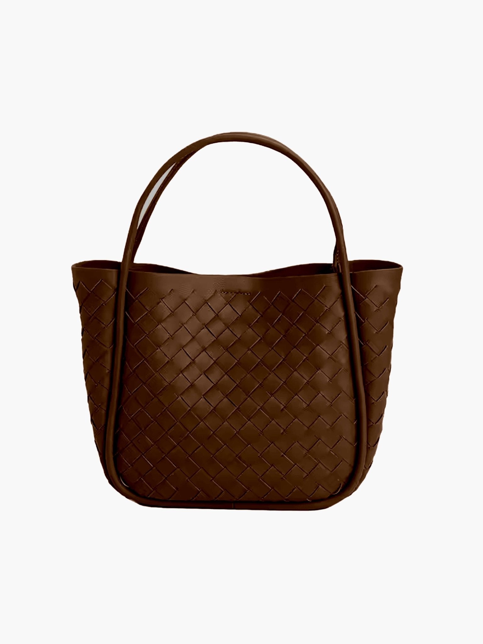 Seame - Rizelle Faux Leather Tote Bag Brown Regular